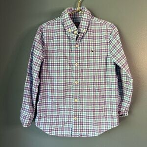 Vineyard Vines Kids Flannel Whale Shirt